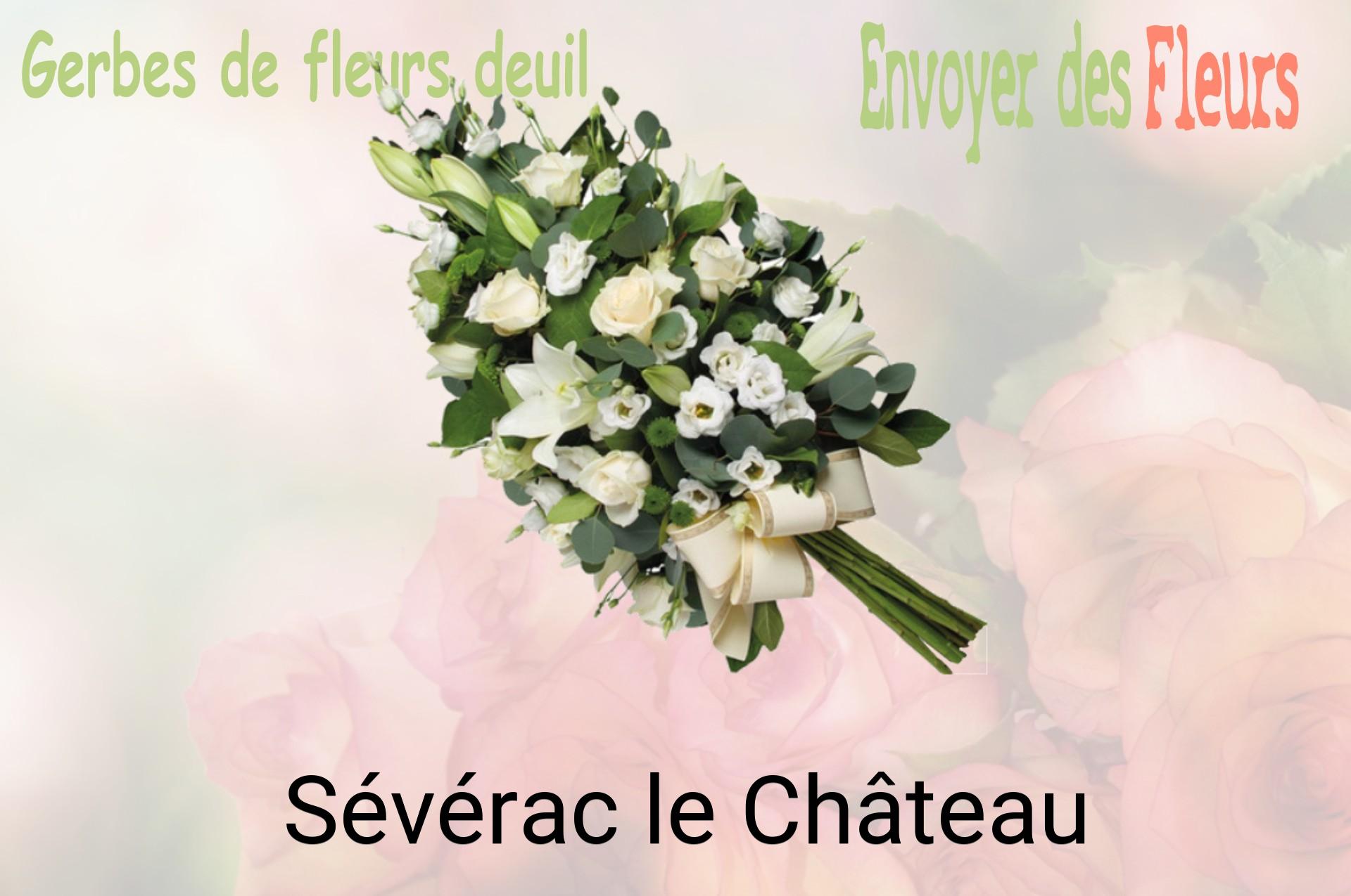 Gerbe de fleurs de deuil livrée à Sévérac-le-Château